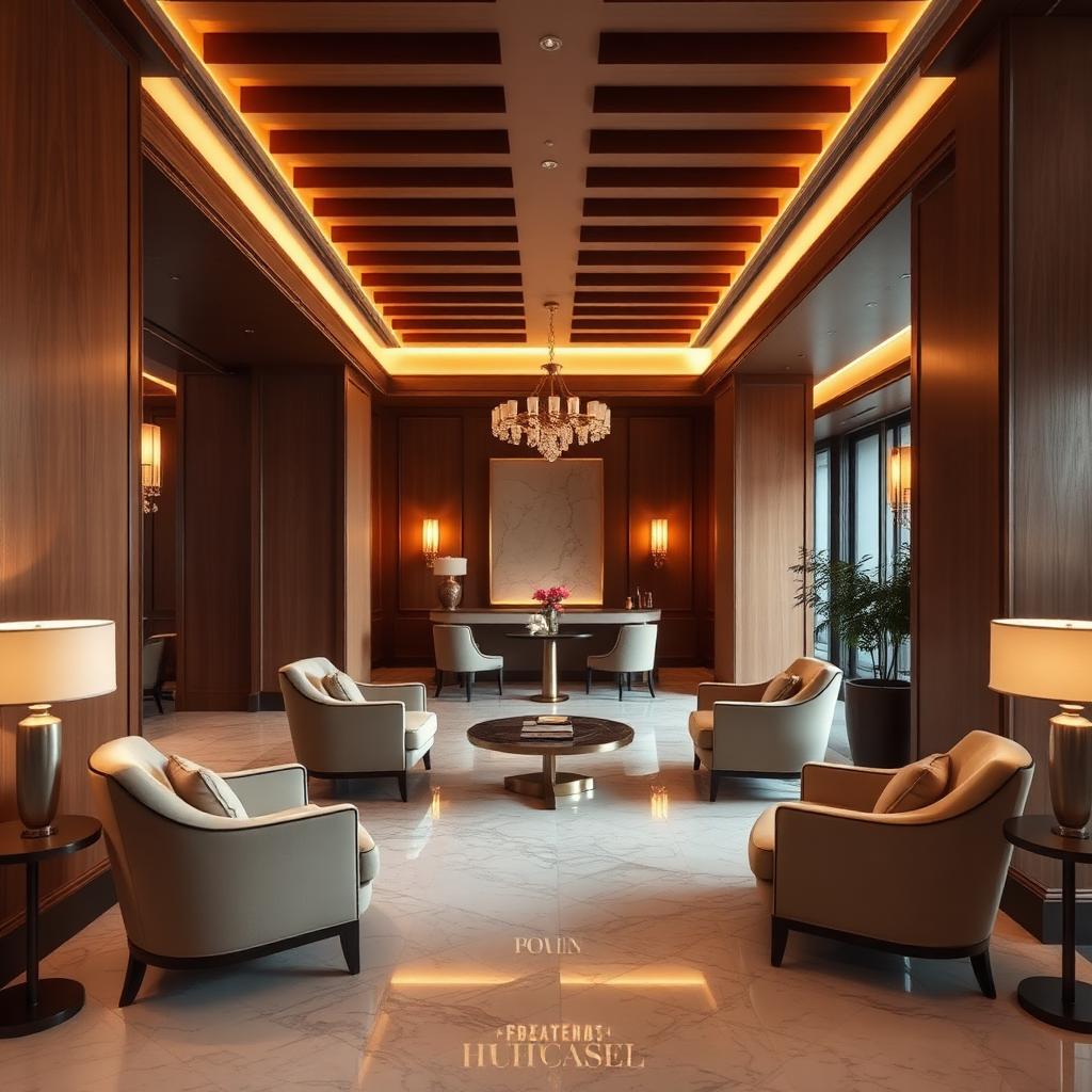 Elegant hotel lobby